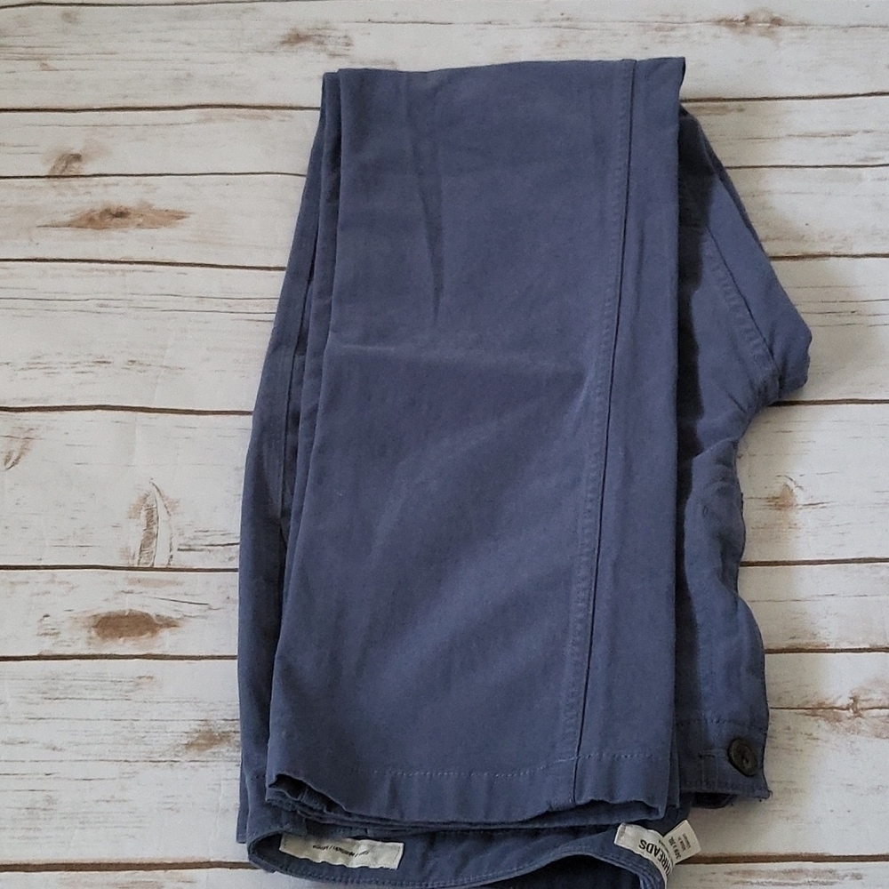 Goodthreads ash blue stretch canvas Slim fit Flat front pants with 35" inseam - Picture 5 of 13